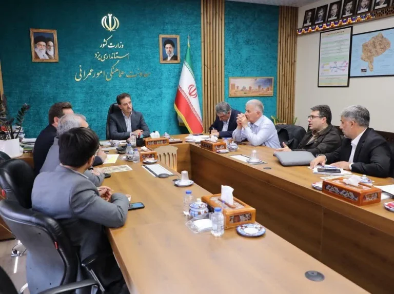 بررسی روند اجرای خط انتقال گاز به ساغند با حضور معاون عمرانی استاندار یزد